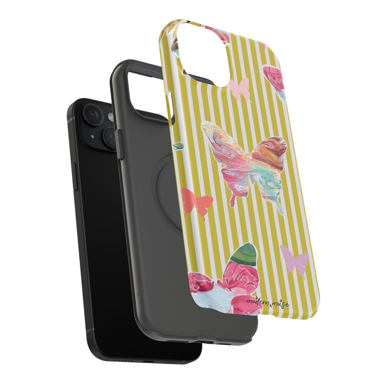 Stripe Butterfly Phone Case