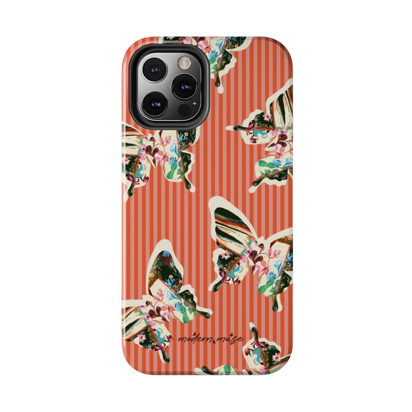 Red Stripe Butterfly Phone Case