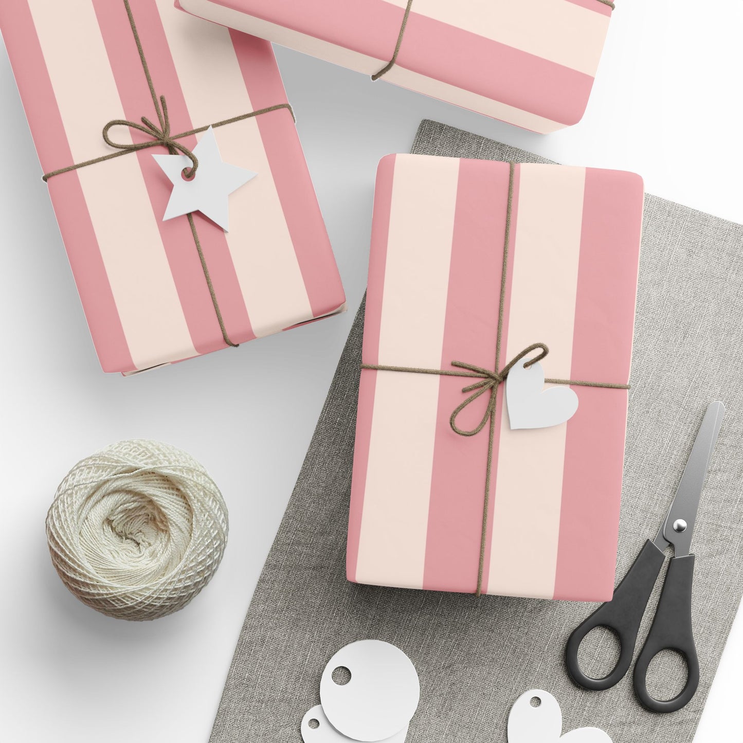 Light Pink Stripe Gift Wrap
