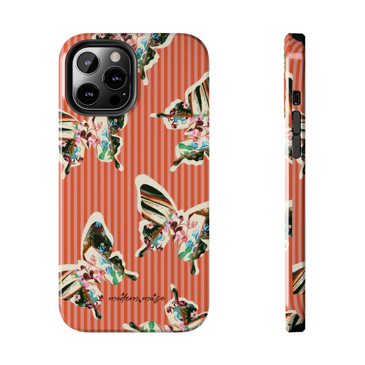 Red Stripe Butterfly Phone Case