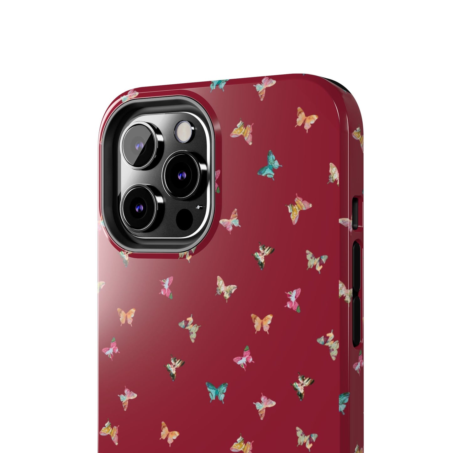 Mini Butterflies Cranberry Phone Case