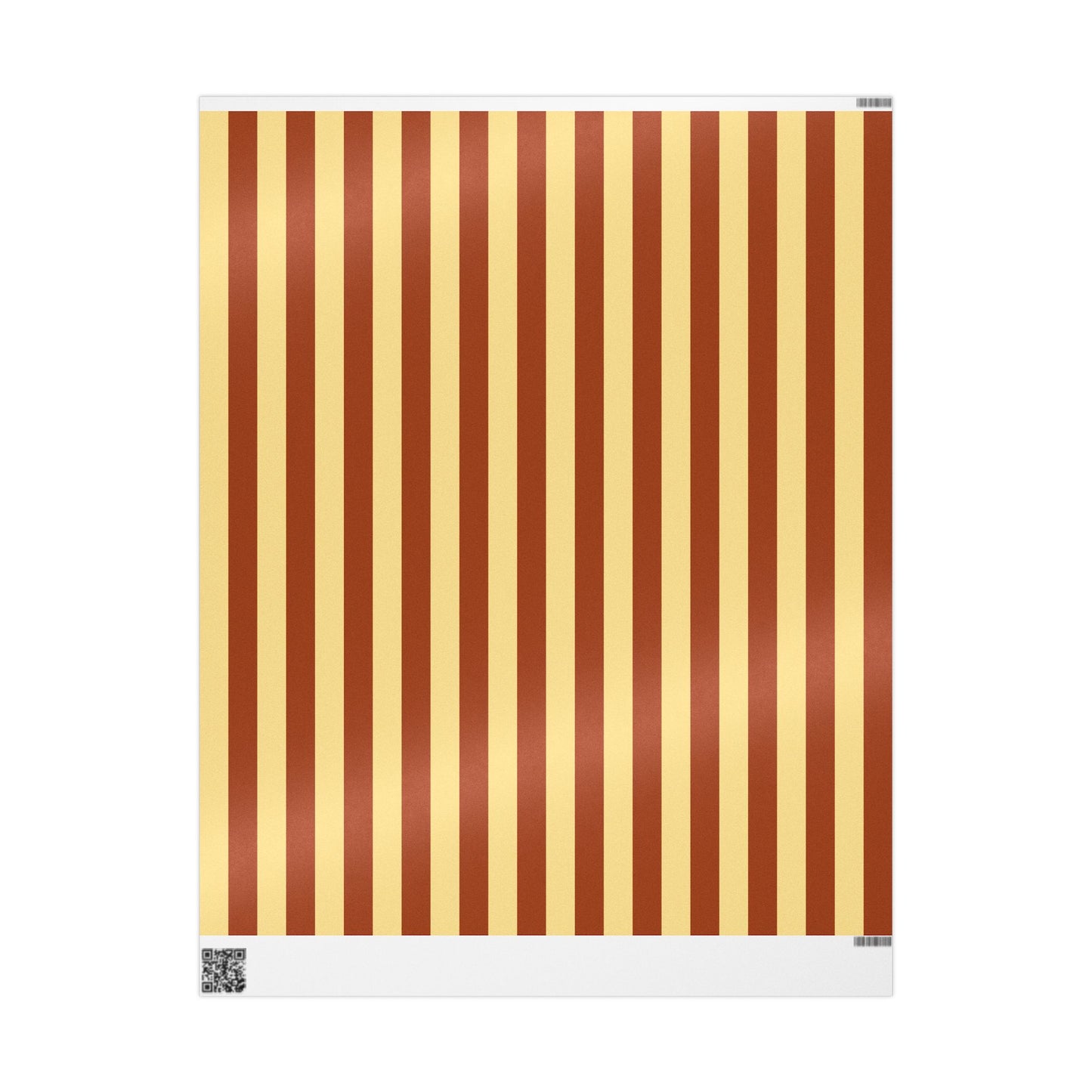 Yellow and Deep Red Stripe Gift Wrap