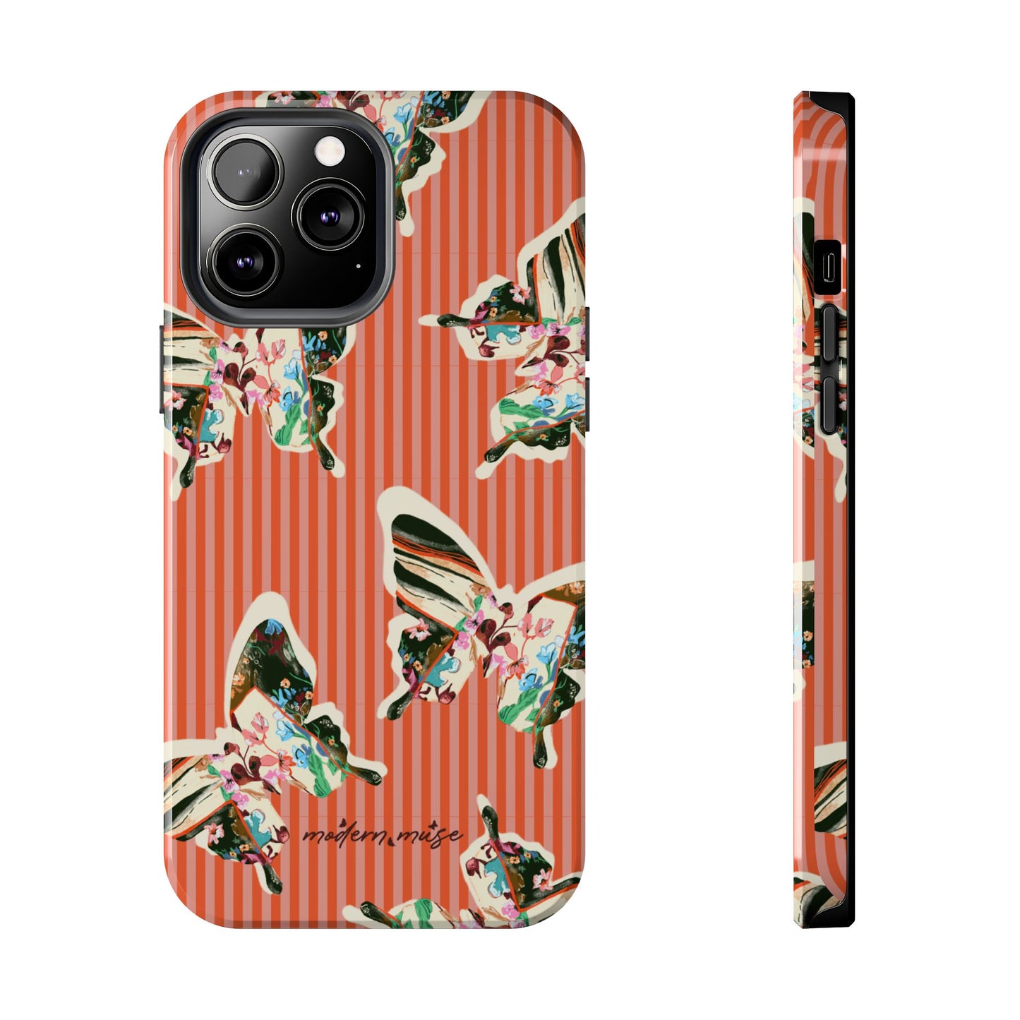 Red Stripe Butterfly Phone Case