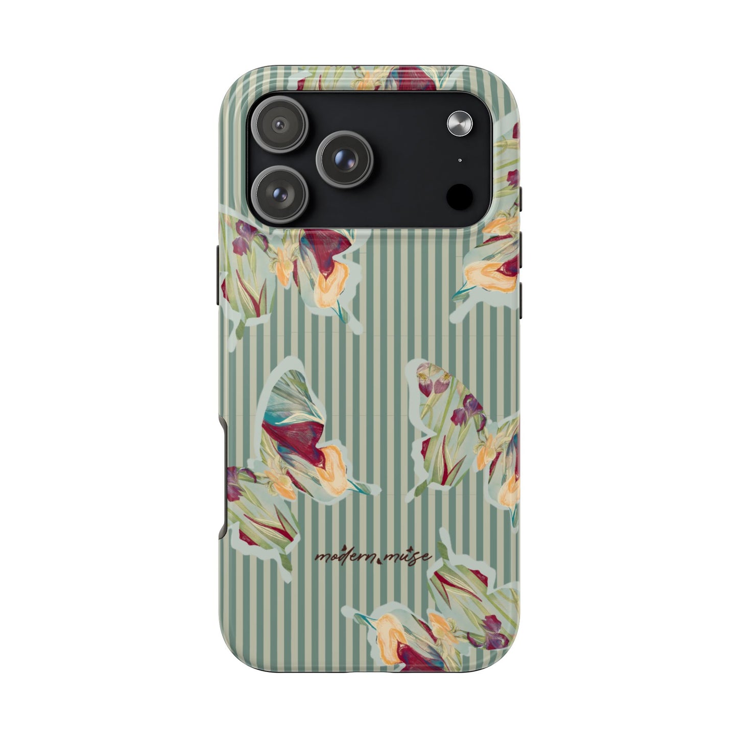 Blue Stripe Butterfly Phone Case