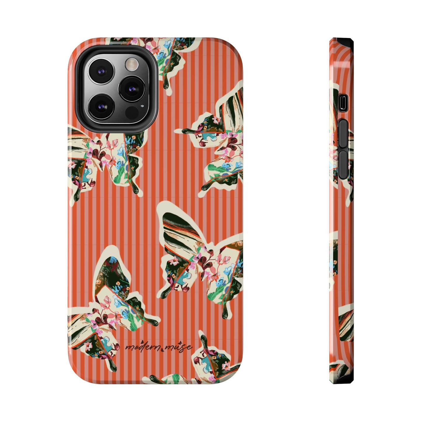 Red Stripe Butterfly Phone Case
