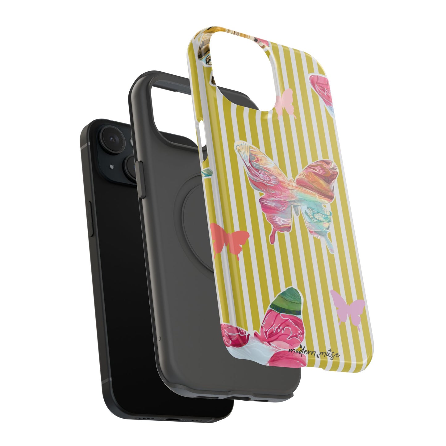 Stripe Butterfly Phone Case