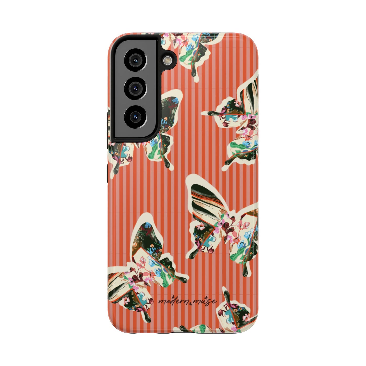 Red Stripe Butterfly Phone Case