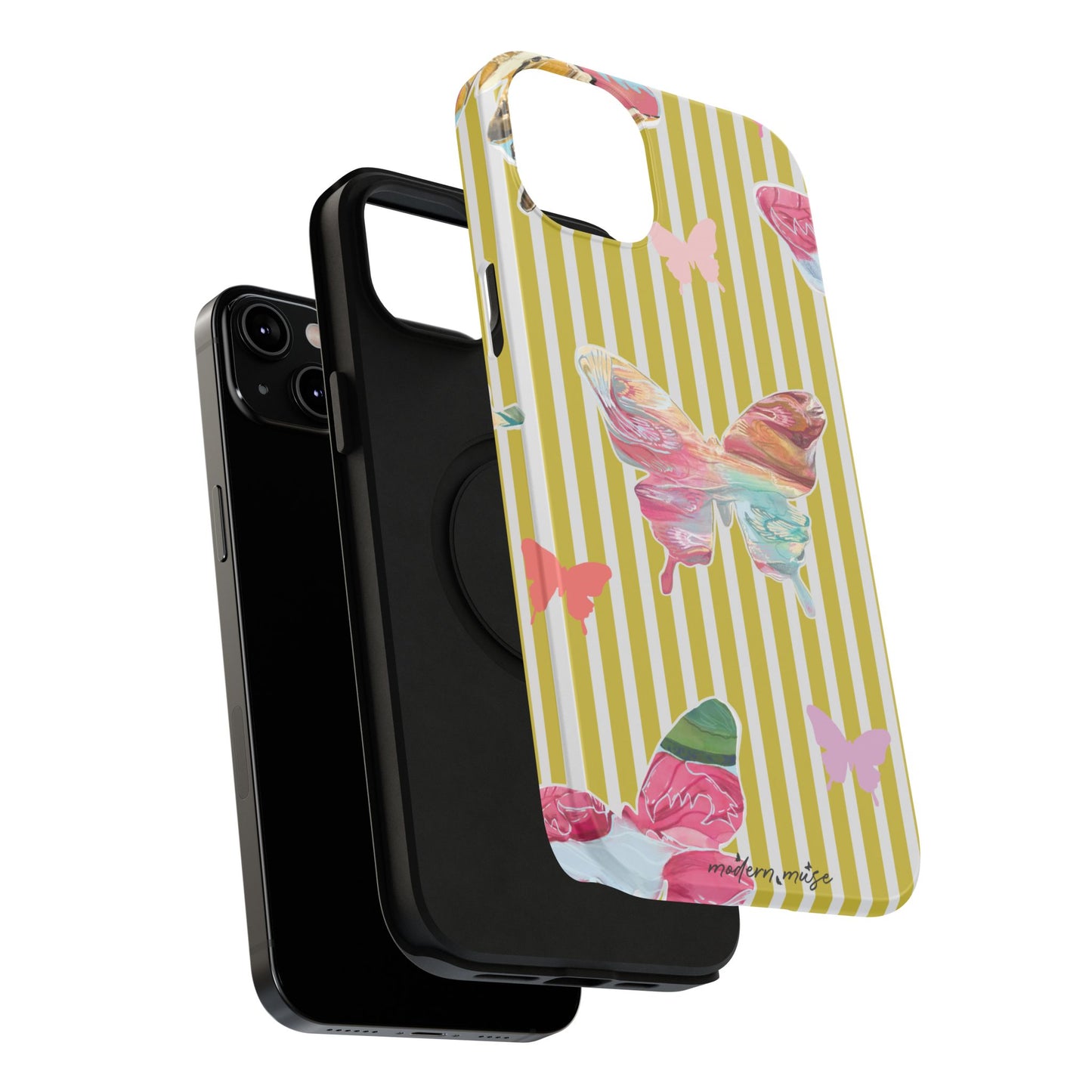 Stripe Butterfly Phone Case