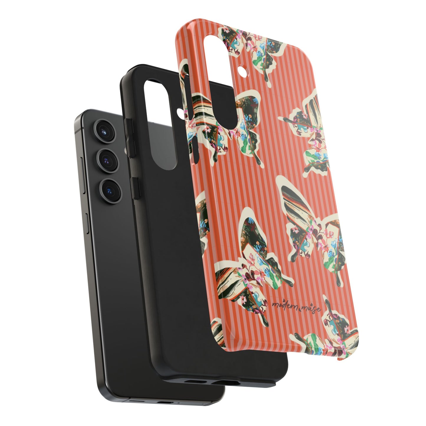 Red Stripe Butterfly Phone Case