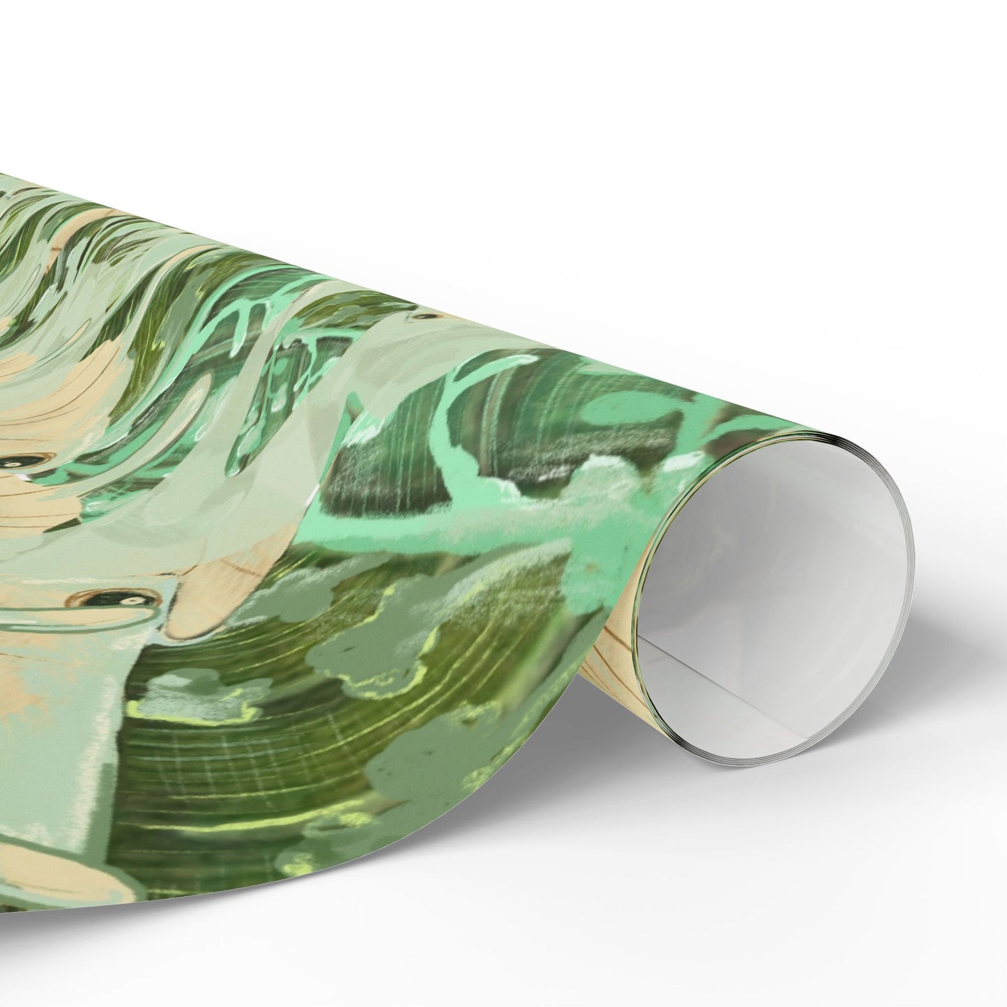 Green Butterfly Gift Wrap