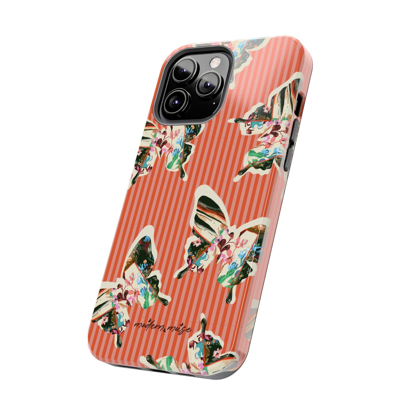 Red Stripe Butterfly Phone Case