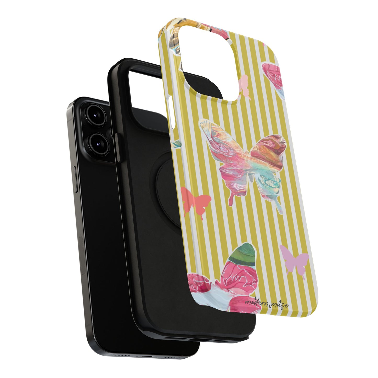 Stripe Butterfly Phone Case