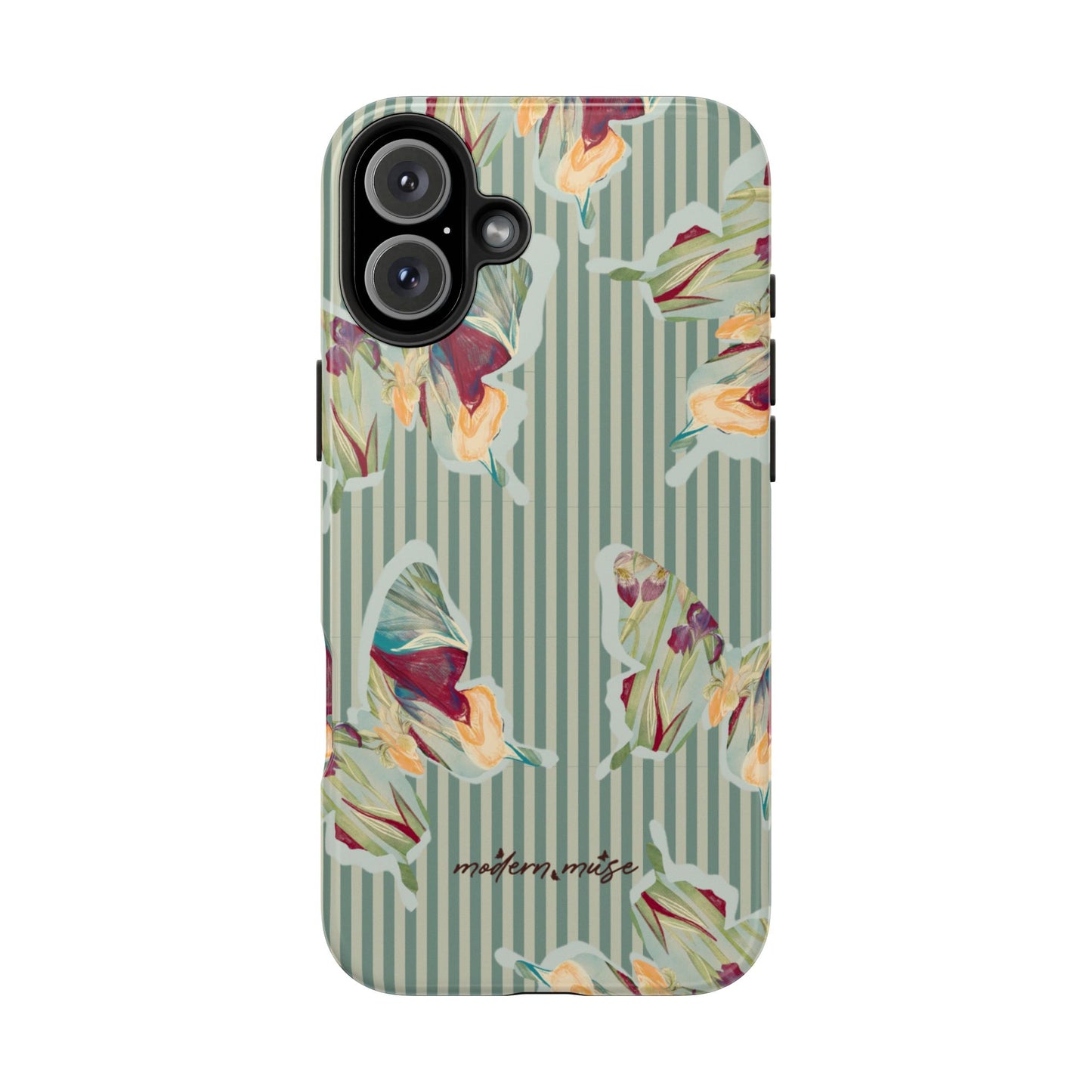 Blue Stripe Butterfly Phone Case