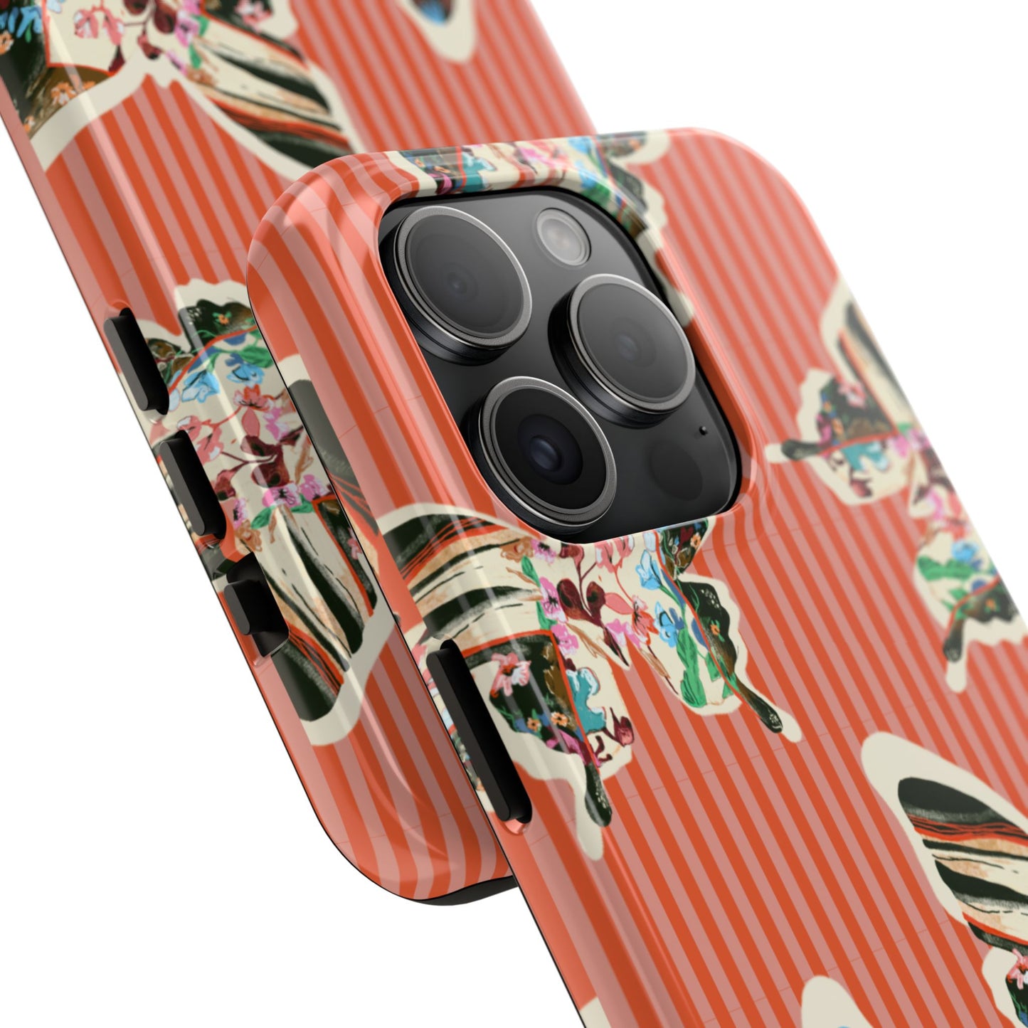 Red Stripe Butterfly Phone Case