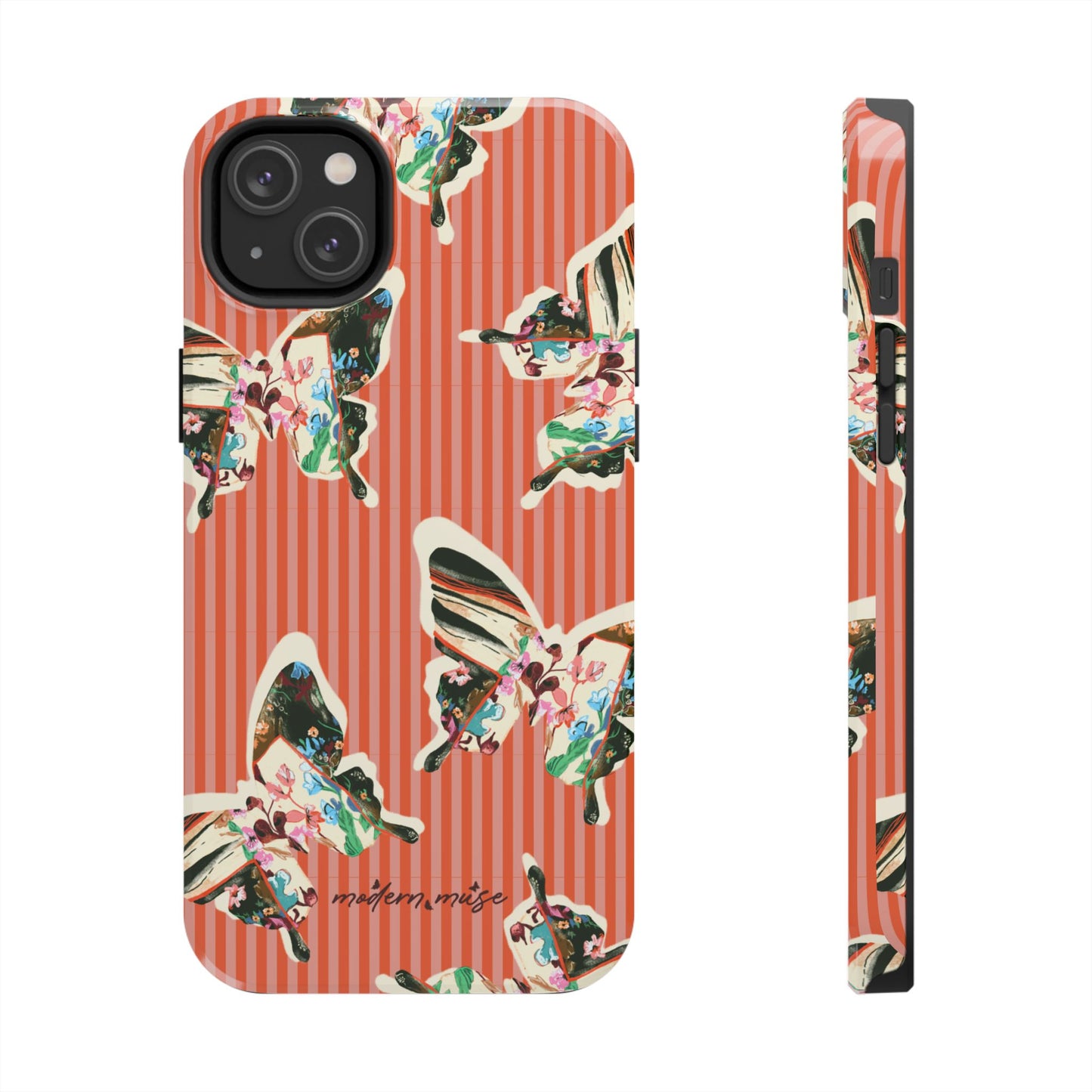 Red Stripe Butterfly Phone Case