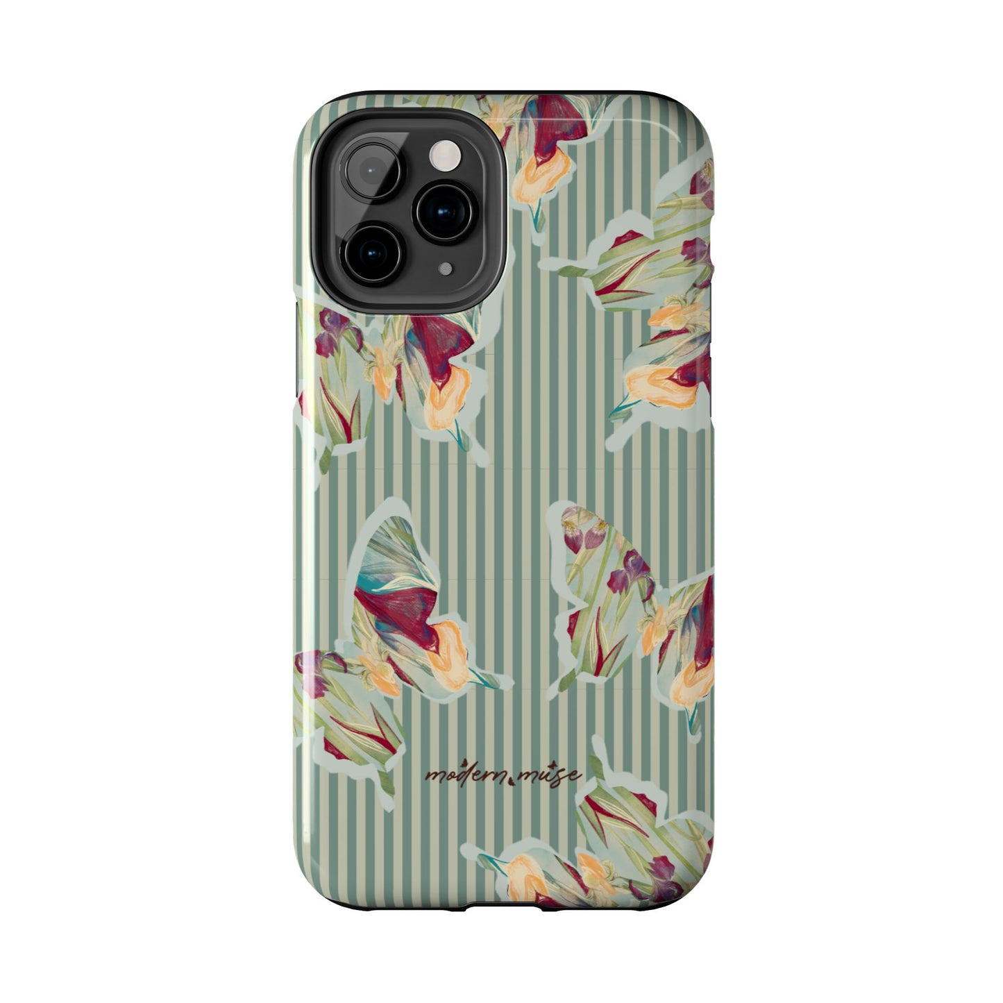 Blue Stripe Butterfly Phone Case