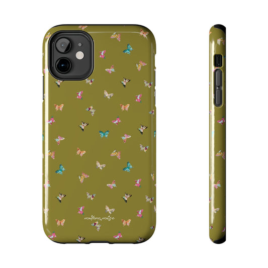 Mini Butterflies Chartreuse Phone Case