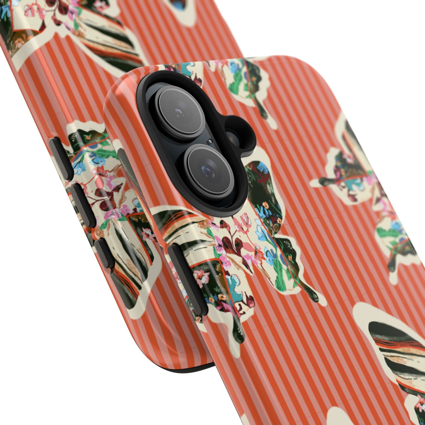 Red Stripe Butterfly Phone Case