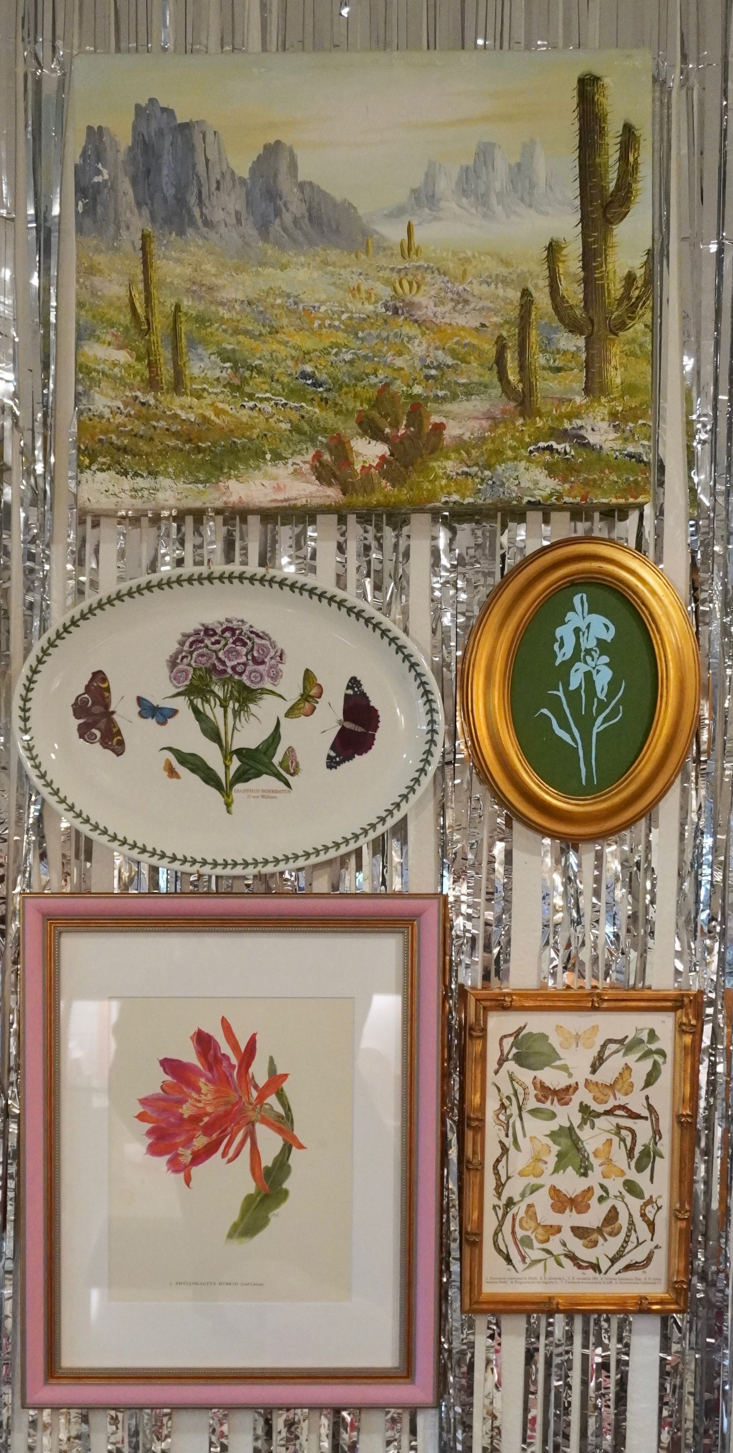 Olive & Aqua Iris Silhouette