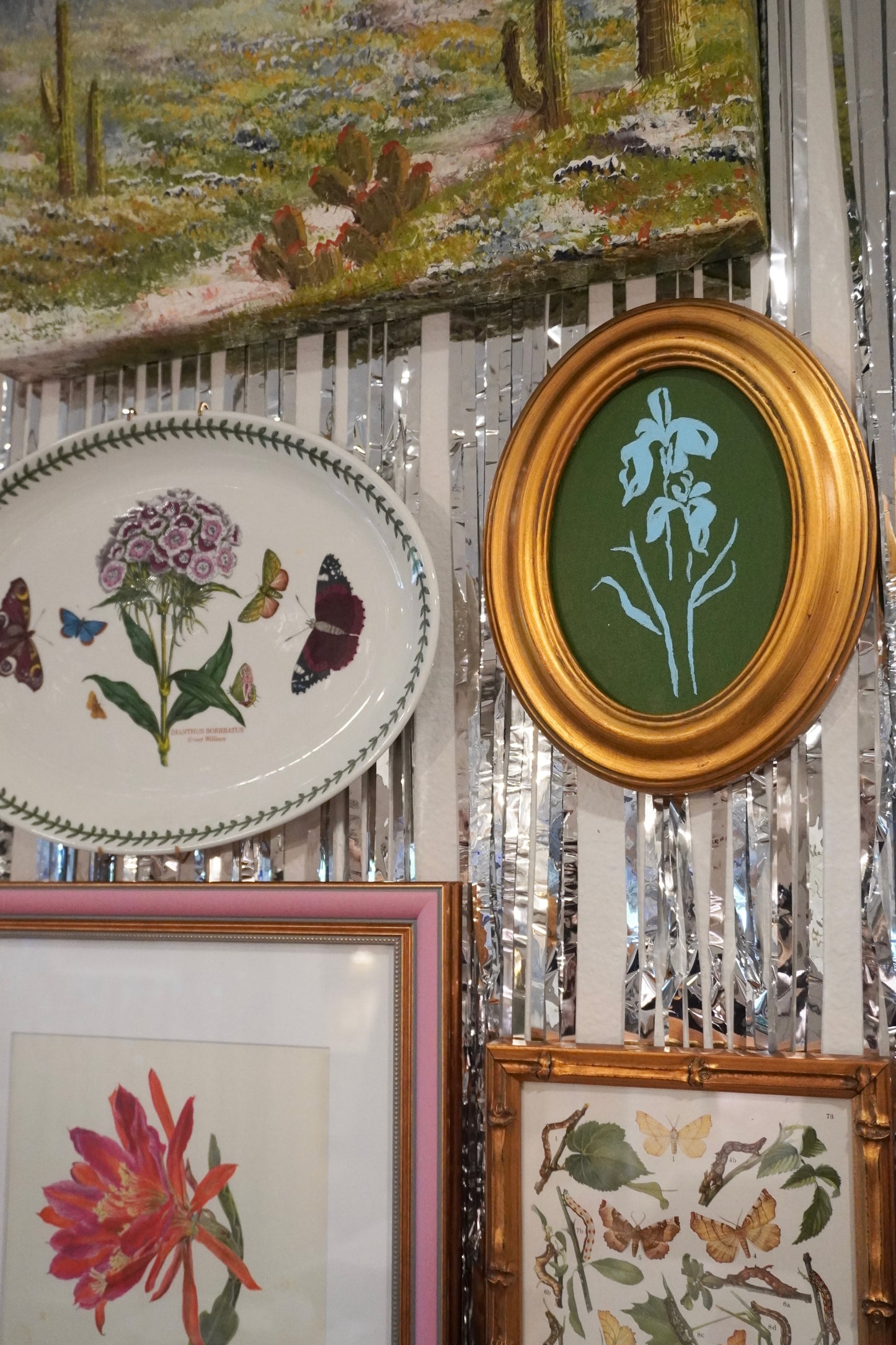 Olive & Aqua Iris Silhouette