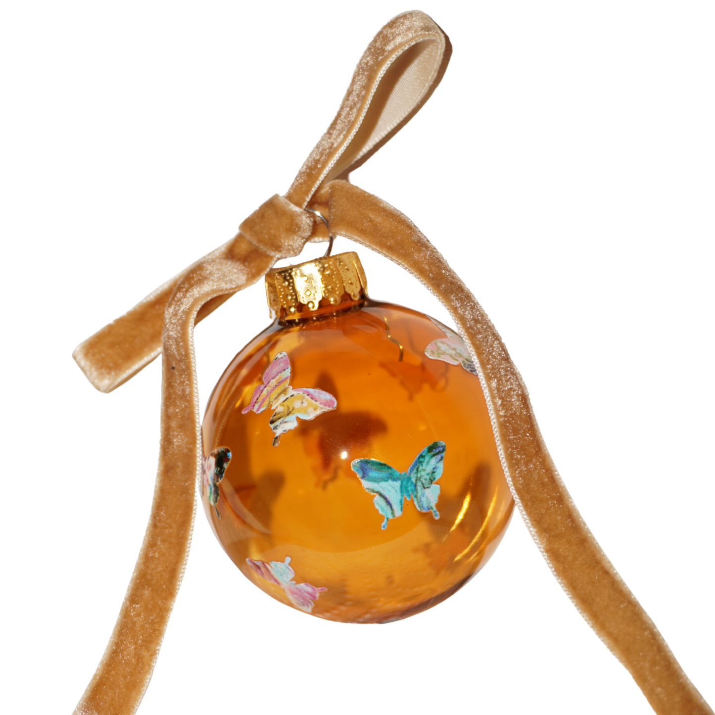 Amber Butterfly Ornament