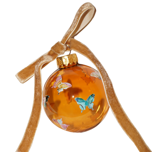 Amber Butterfly Ornament